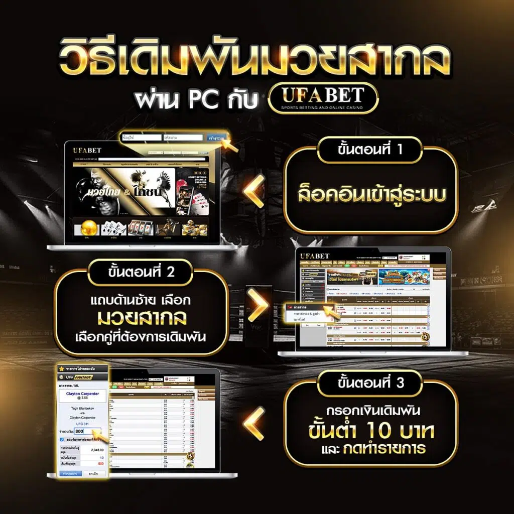 วิธีเดิมพันมวยสากลผ่านPC
